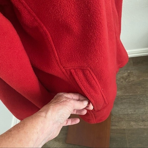 Catalina Fleece Red Zip Front Jacket Pockets Comfy Sexy Casual Size 1X - Picture 8 of 12